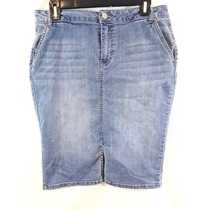 Artisan NY Size 8 Denim Jean Straight Pencil Skirt